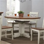 Choices Round Single Antique White Pedestal Table