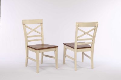 Choices X-Back Antique White Side Chair (Pack of 2)