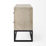 Ciara 32L x 16W Beige Fir Veneer 2 Drawer Accent Cabinet