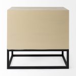 Ciara 32L x 16W Beige Fir Veneer 2 Drawer Accent Cabinet
