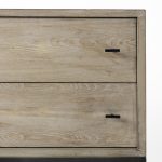 Ciara 32L x 16W Beige Fir Veneer 2 Drawer Accent Cabinet