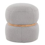 Cinch 17-Inch Grey Contemporary Bouclé Pouf Ottoman 14 Cinch 17-Inch Grey Contemporary Bouclé Pouf Ottoman