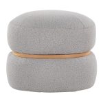 Cinch 17-Inch Grey Contemporary Bouclé Pouf Ottoman 16 Cinch 17-Inch Grey Contemporary Bouclé Pouf Ottoman