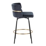 Cinch 26 Black Velvet Contemporary Swivel Counter Stools (Set of 2) 18 Cinch 26 Black Velvet Contemporary Swivel Counter Stools (Set of 2)