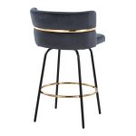 Cinch 26 Black Velvet Contemporary Swivel Counter Stools (Set of 2) 19 Cinch 26 Black Velvet Contemporary Swivel Counter Stools (Set of 2)