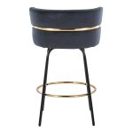 Cinch 26 Black Velvet Contemporary Swivel Counter Stools (Set of 2) 20 Cinch 26 Black Velvet Contemporary Swivel Counter Stools (Set of 2)
