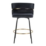 Cinch 26 Black Velvet Contemporary Swivel Counter Stools (Set of 2) 21 Cinch 26 Black Velvet Contemporary Swivel Counter Stools (Set of 2)