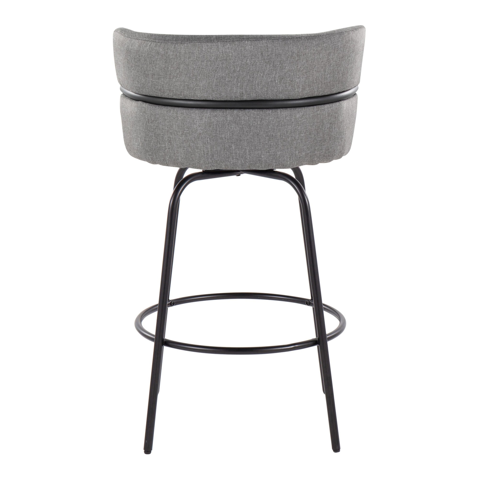 Cinch 26 Contemporary Black and Grey Swivel Counter Stools (Set of 2) 11 Cinch 26 Contemporary Black and Grey Swivel Counter Stools (Set of 2) - Image 11