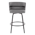 Cinch 26 Contemporary Black and Grey Swivel Counter Stools (Set of 2) 25 Cinch 26 Contemporary Black and Grey Swivel Counter Stools (Set of 2)
