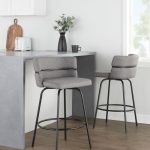 Cinch 26 Contemporary Black and Grey Swivel Counter Stools (Set of 2) 14 Cinch 26 Contemporary Black and Grey Swivel Counter Stools (Set of 2)