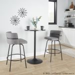 Cinch 26 Contemporary Black and Grey Swivel Counter Stools (Set of 2) 17 Cinch 26 Contemporary Black and Grey Swivel Counter Stools (Set of 2)