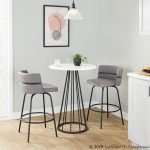 Cinch 26 Contemporary Black and Grey Swivel Counter Stools (Set of 2) 18 Cinch 26 Contemporary Black and Grey Swivel Counter Stools (Set of 2)