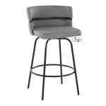 Cinch 26 Contemporary Black and Grey Swivel Counter Stools (Set of 2) 21 Cinch 26 Contemporary Black and Grey Swivel Counter Stools (Set of 2)
