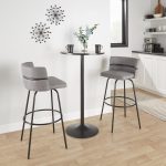 Cinch 30 Contemporary Light Grey Swivel Barstool (Set of 2) 12 Cinch 30 Contemporary Light Grey Swivel Barstool (Set of 2)