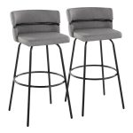 Cinch 30 Contemporary Light Grey Swivel Barstool (Set of 2) 16 Cinch 30 Contemporary Light Grey Swivel Barstool (Set of 2)