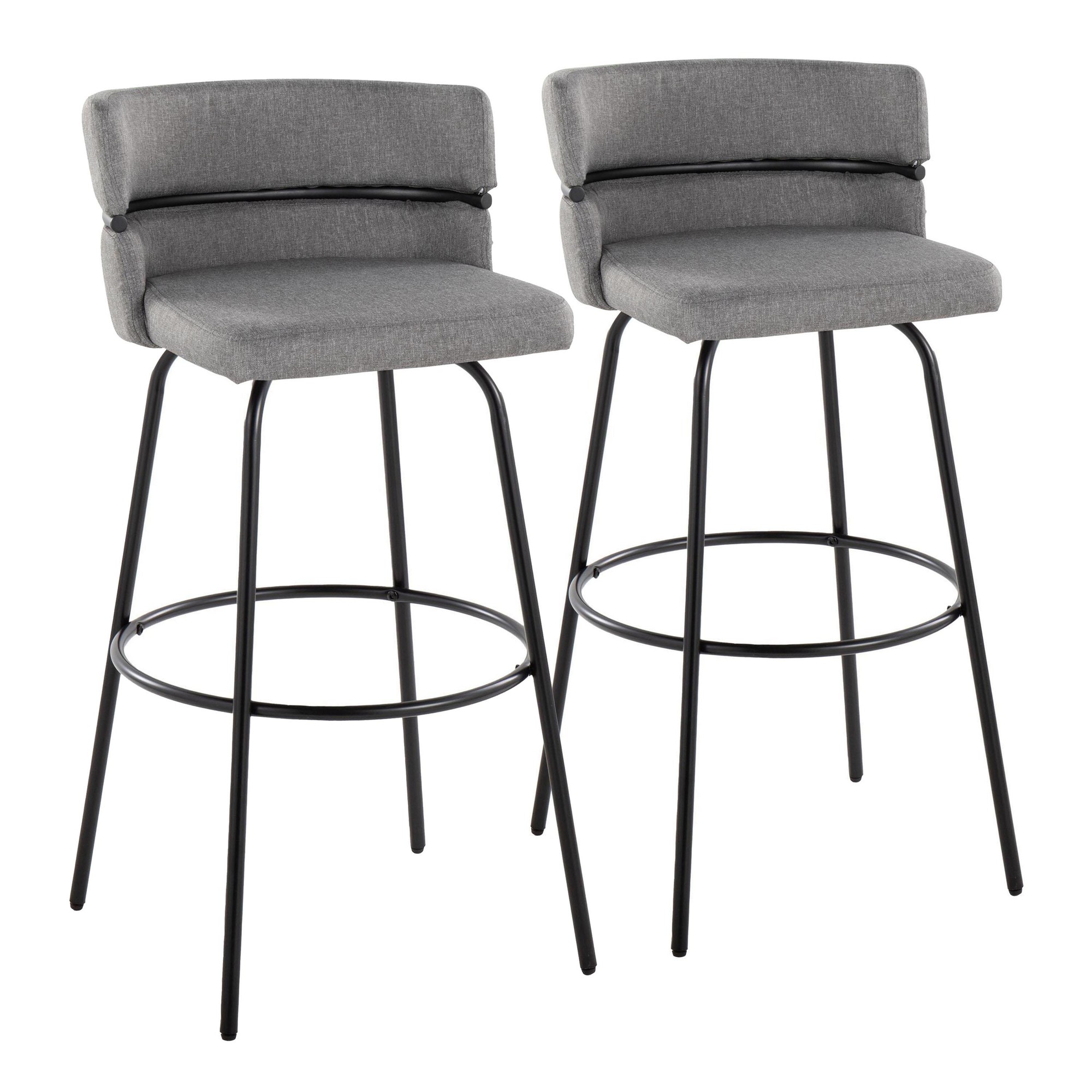 Cinch 30 Contemporary Light Grey Swivel Barstool (Set of 2) 5 Cinch 30 Contemporary Light Grey Swivel Barstool (Set of 2) - Image 5