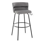 Cinch 30 Contemporary Light Grey Swivel Barstool (Set of 2) 17 Cinch 30 Contemporary Light Grey Swivel Barstool (Set of 2)