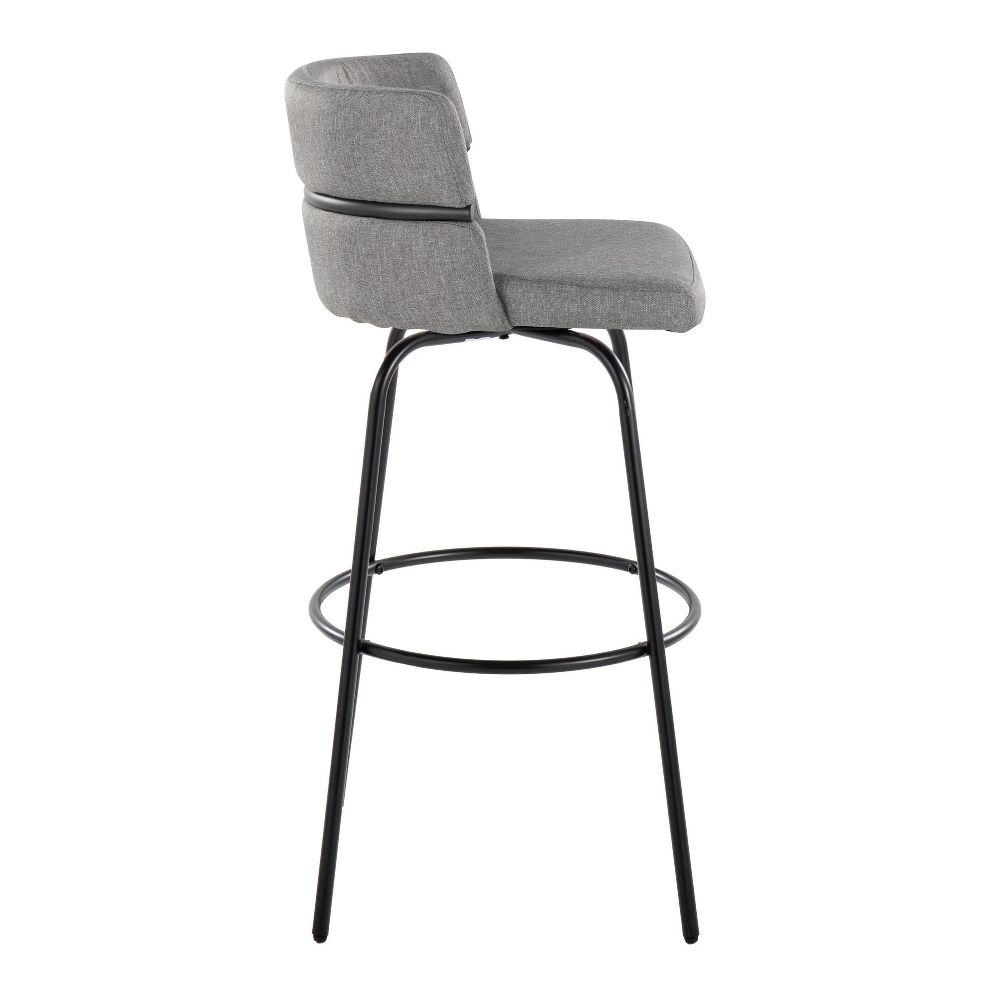 Cinch 30 Contemporary Light Grey Swivel Barstool (Set of 2) 7 Cinch 30 Contemporary Light Grey Swivel Barstool (Set of 2) - Image 7