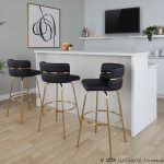 Cinch 30 Gold and Black Contemporary Swivel Barstool (Set of 2) 13 Cinch 30 Gold and Black Contemporary Swivel Barstool (Set of 2)