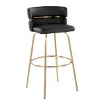 Cinch 30 Gold and Black Contemporary Swivel Barstool (Set of 2) 17 Cinch 30 Gold and Black Contemporary Swivel Barstool (Set of 2)