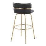 Cinch 30 Gold and Black Contemporary Swivel Barstool (Set of 2) 19 Cinch 30 Gold and Black Contemporary Swivel Barstool (Set of 2)