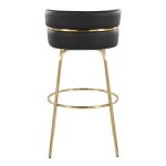 Cinch 30 Gold and Black Contemporary Swivel Barstool (Set of 2) 20 Cinch 30 Gold and Black Contemporary Swivel Barstool (Set of 2)