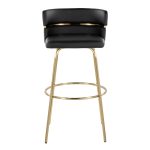 Cinch 30 Gold and Black Contemporary Swivel Barstool (Set of 2) 21 Cinch 30 Gold and Black Contemporary Swivel Barstool (Set of 2)