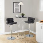Cinch Black Faux Leather Chrome Contemporary Adjustable Barstools (Set of 2) 14 Cinch Black Faux Leather Chrome Contemporary Adjustable Barstools (Set of 2)