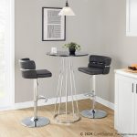 Cinch Black Faux Leather Chrome Contemporary Adjustable Barstools (Set of 2) 13 Cinch Black Faux Leather Chrome Contemporary Adjustable Barstools (Set of 2)