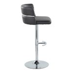 Cinch Black Faux Leather Chrome Contemporary Adjustable Barstools (Set of 2) 19 Cinch Black Faux Leather Chrome Contemporary Adjustable Barstools (Set of 2)