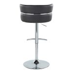 Cinch Black Faux Leather Chrome Contemporary Adjustable Barstools (Set of 2) 21 Cinch Black Faux Leather Chrome Contemporary Adjustable Barstools (Set of 2)