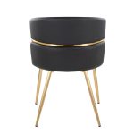 Cinch Black Faux Leather Gold Metal Glam Dining Chairs (Set of 2) 21 Cinch Black Faux Leather Gold Metal Glam Dining Chairs (Set of 2)