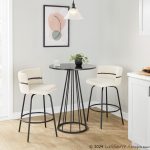 Cinch Claire 26 Cream Contemporary Swivel Counter Stool (Set of 2) 15 Cinch Claire 26 Cream Contemporary Swivel Counter Stool (Set of 2)