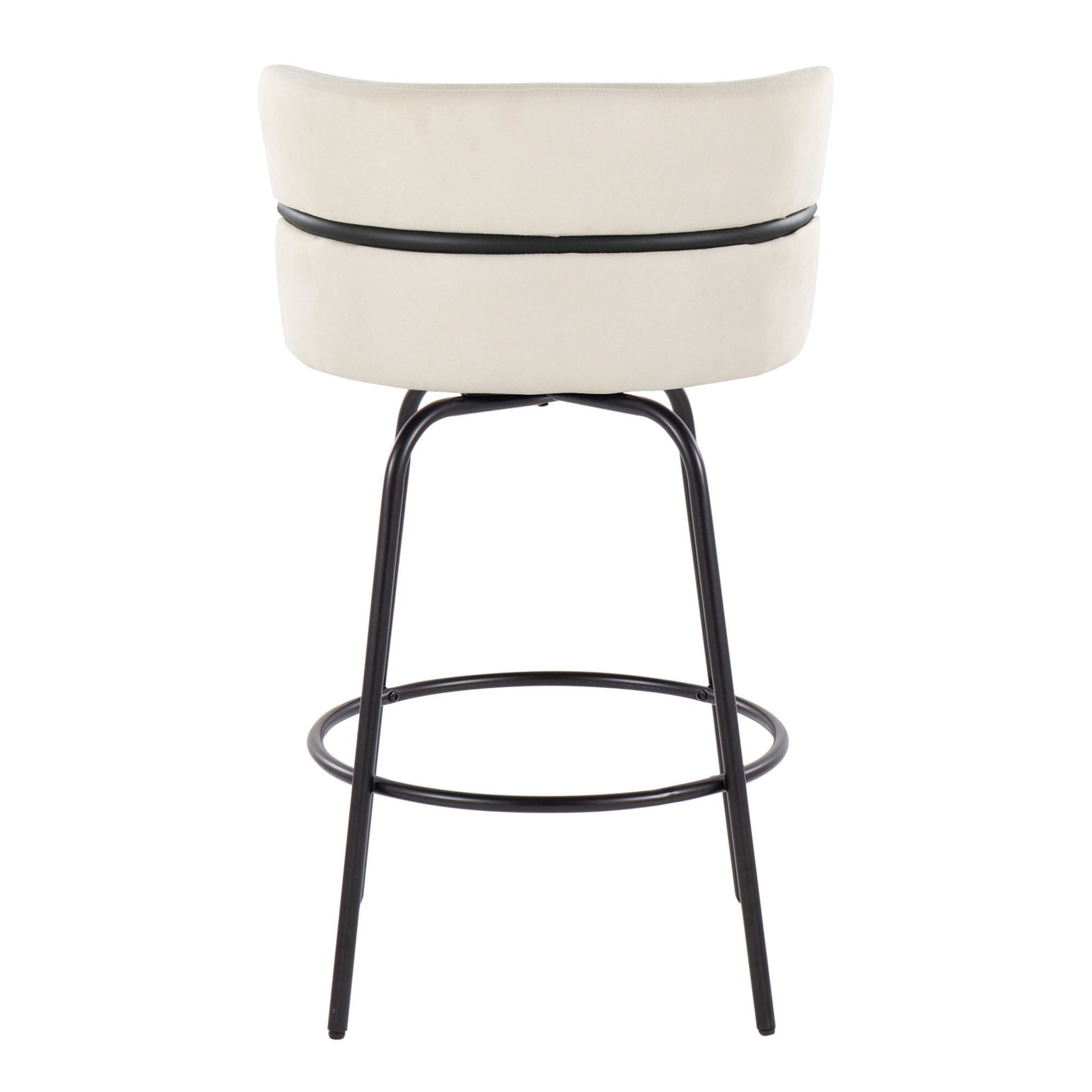 Cinch Claire 26 Cream Contemporary Swivel Counter Stool (Set of 2) 11 Cinch Claire 26 Cream Contemporary Swivel Counter Stool (Set of 2) - Image 11