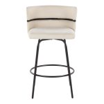 Cinch Claire 26 Cream Contemporary Swivel Counter Stool (Set of 2) 25 Cinch Claire 26 Cream Contemporary Swivel Counter Stool (Set of 2)
