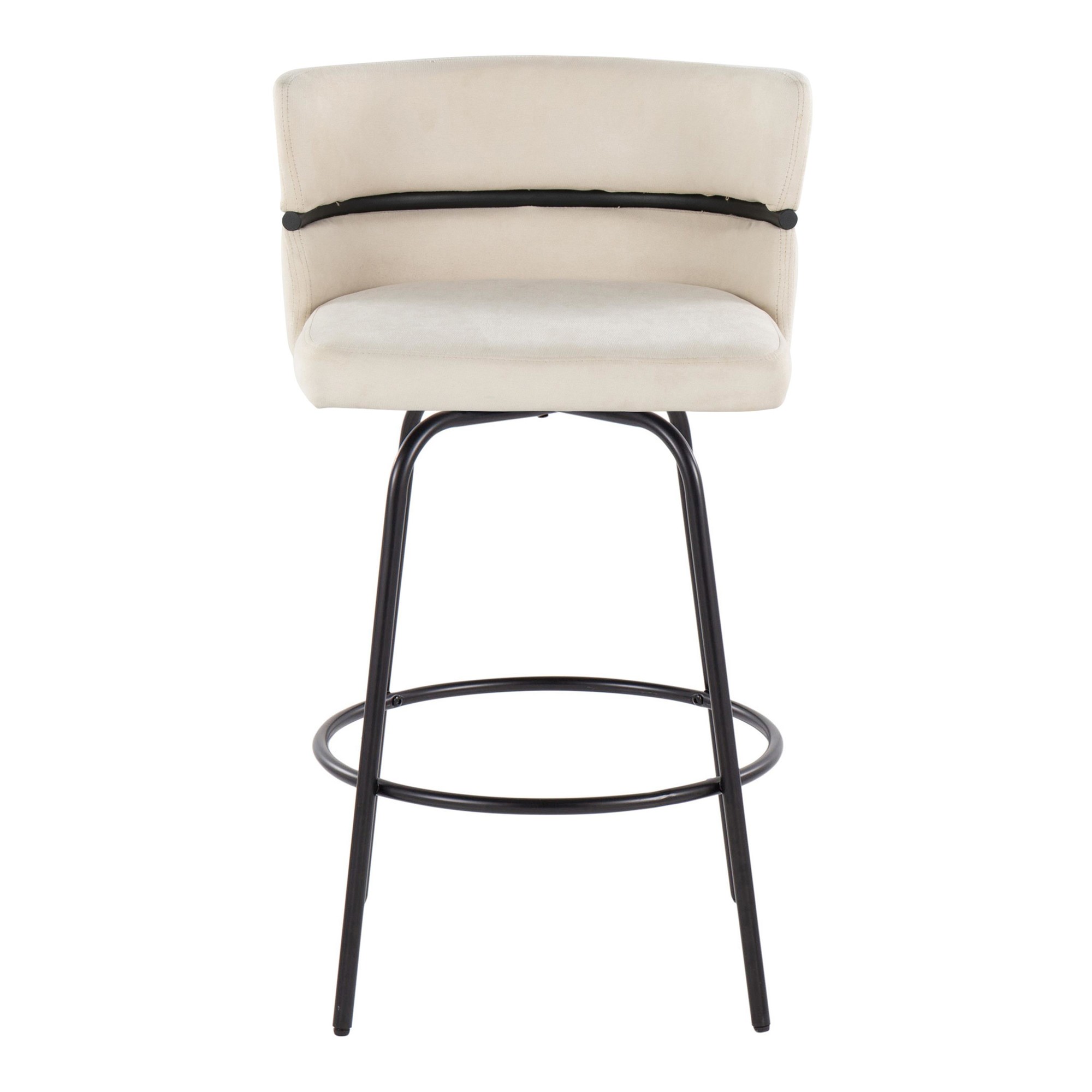 Cinch Claire 26 Cream Contemporary Swivel Counter Stool (Set of 2) 12 Cinch Claire 26 Cream Contemporary Swivel Counter Stool (Set of 2) - Image 12