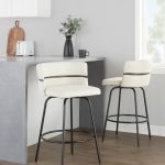 Cinch Claire 26 Cream Contemporary Swivel Counter Stool (Set of 2) 16 Cinch Claire 26 Cream Contemporary Swivel Counter Stool (Set of 2)