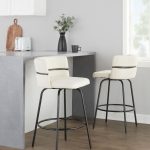 Cinch Claire 26 Cream Contemporary Swivel Counter Stool (Set of 2) 17 Cinch Claire 26 Cream Contemporary Swivel Counter Stool (Set of 2)