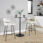 Cinch Claire 26 Cream Contemporary Swivel Counter Stool (Set of 2) 18 Cinch Claire 26 Cream Contemporary Swivel Counter Stool (Set of 2)