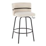Cinch Claire 26 Cream Contemporary Swivel Counter Stool (Set of 2) 21 Cinch Claire 26 Cream Contemporary Swivel Counter Stool (Set of 2)