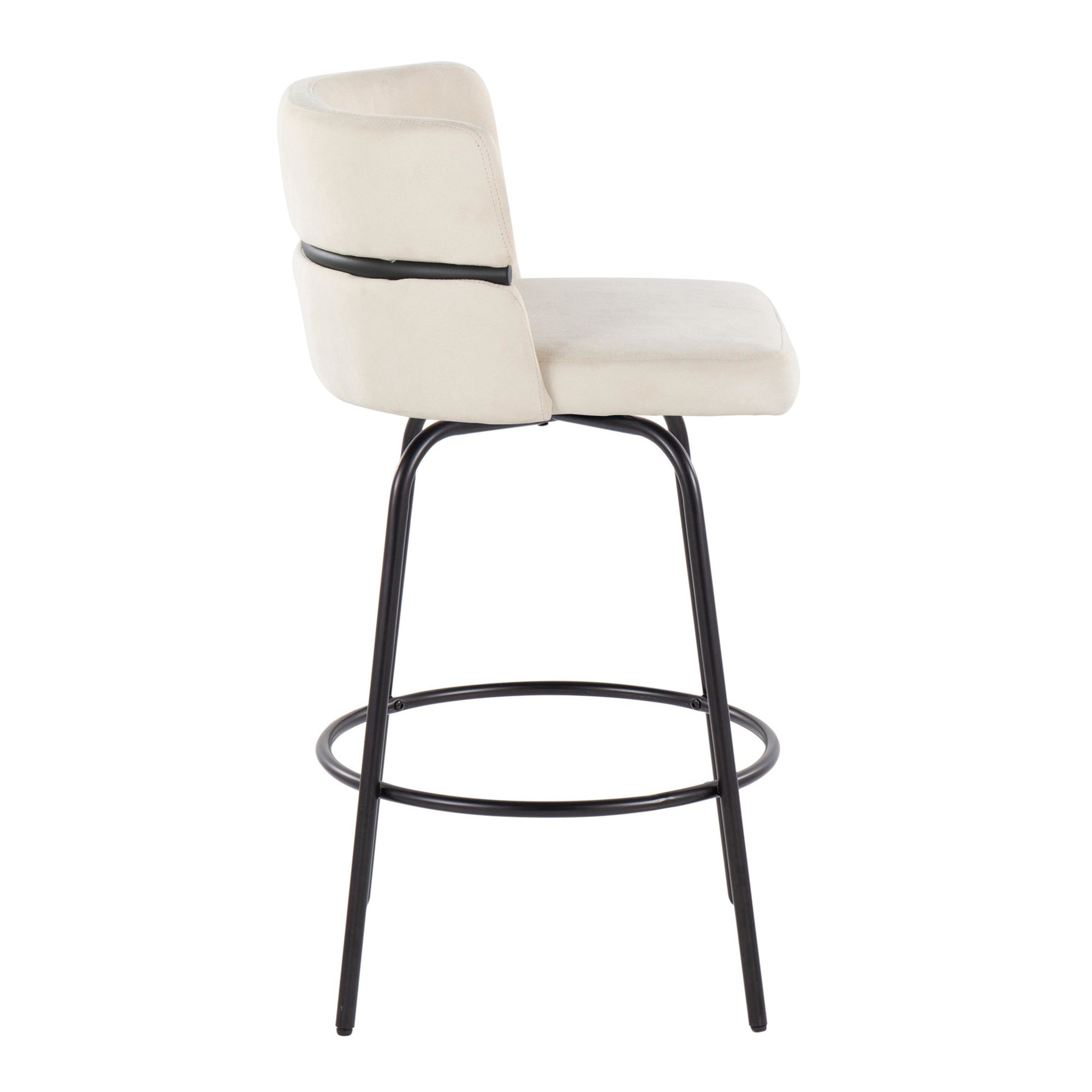 Cinch Claire 26 Cream Contemporary Swivel Counter Stool (Set of 2) 9 Cinch Claire 26 Cream Contemporary Swivel Counter Stool (Set of 2) - Image 9