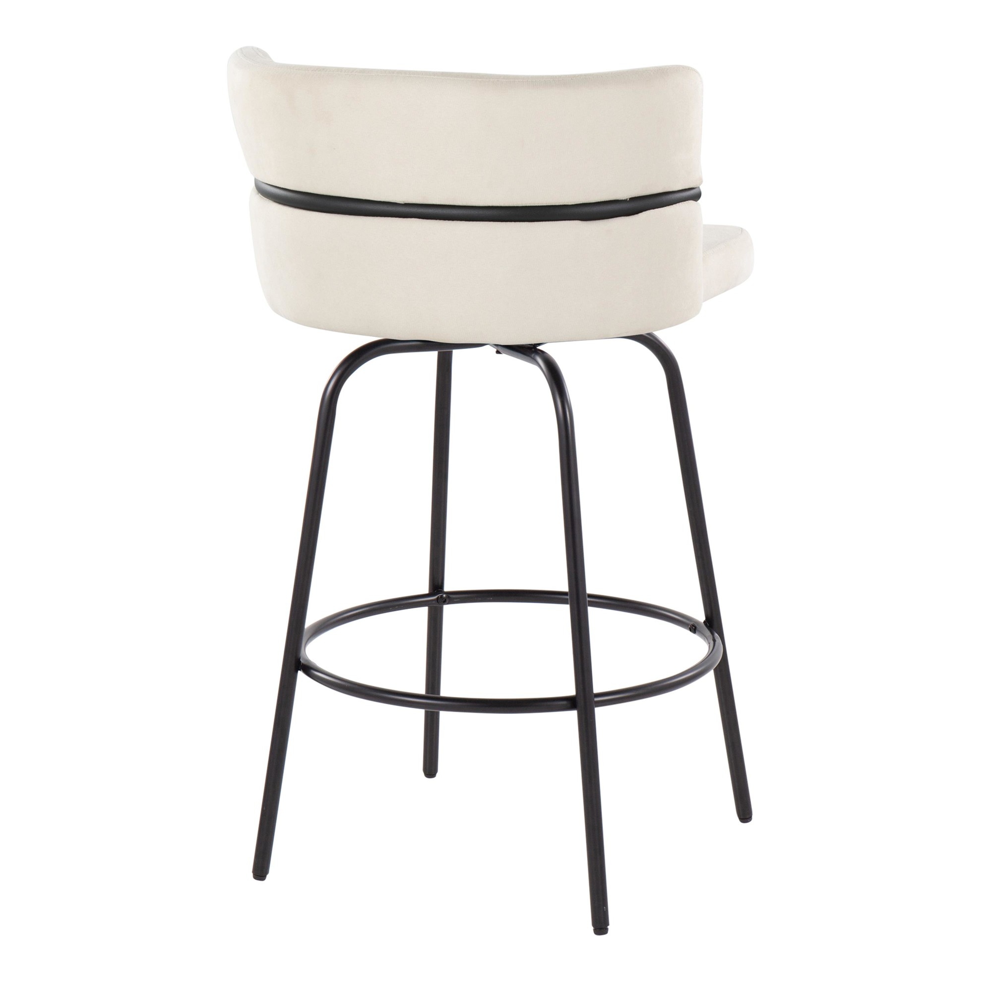 Cinch Claire 26 Cream Contemporary Swivel Counter Stool (Set of 2) 10 Cinch Claire 26 Cream Contemporary Swivel Counter Stool (Set of 2) - Image 10