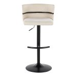 Cinch Cream Fabric Adjustable Contemporary Swivel Barstools (Set of 2) 24 Cinch Cream Fabric Adjustable Contemporary Swivel Barstools (Set of 2)