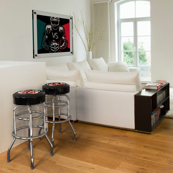 Cincinnati Bengals Chrome Logo Bar Stool American Crafted 4