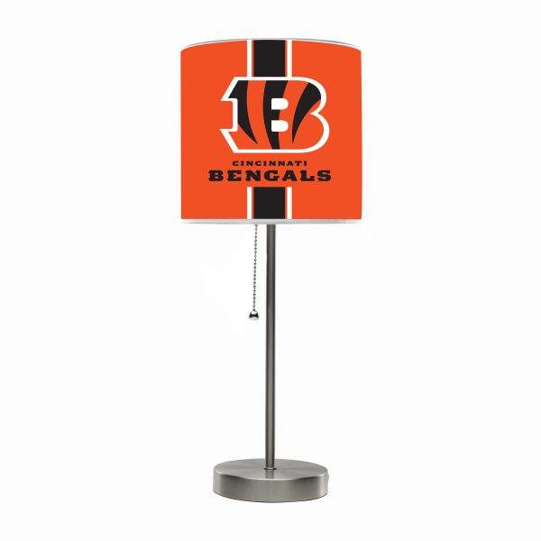 Cincinnati Bengals Chrome USB Charging Lamp with Shade Insert 4