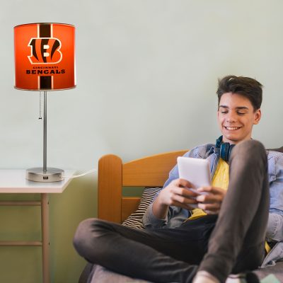 Cincinnati Bengals Chrome USB Charging Lamp with Shade Insert