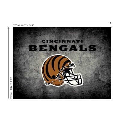 Cincinnati Bengals Distressed 4x6 Area Rug
