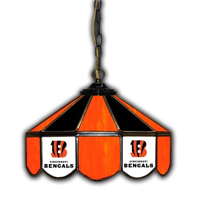 Cincinnati Bengals Handcrafted Stained Glass 14-in Pub Light