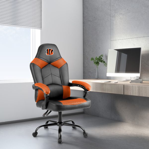 Cincinnati Bengals Oversized Embroidered Gaming Office Chair with Pouch 3