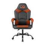Cincinnati Bengals Oversized Embroidered Gaming Office Chair with Pouch